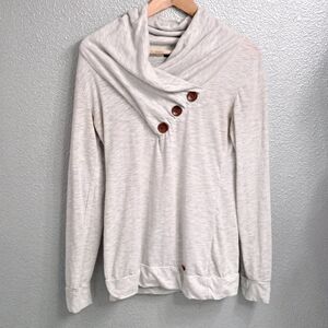 Yisdia Women's Cowl Neck Light Weight Pullover  Size M